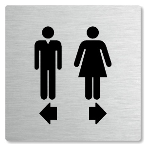 WC rozdělovník, 100x100mm, stříbrná, Nevada